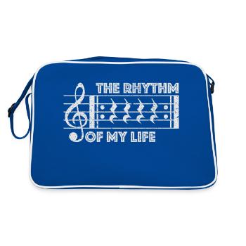 The rhythm of my life - Music Break Musician Shirt - Retro Bag - blue/white - Back