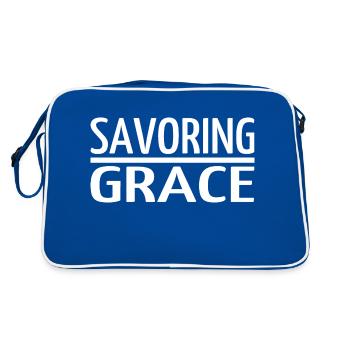 Savoureux dictons drôles mode bday arôme allure - Sac Retro - bleu/blanc - Dos