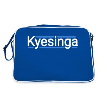 Kyesinga münchnerisch giesi Giesing - Retro Tasche - Blau/Weiß - Hinten