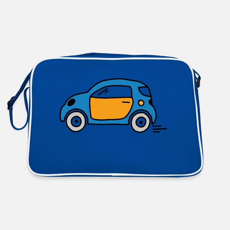 Auto - Retro Tasche - Blau/Weiß