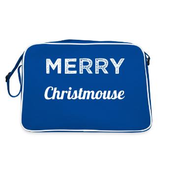 awkward don't worry christmas quote animated film - Retro Bag - blue/white - Back