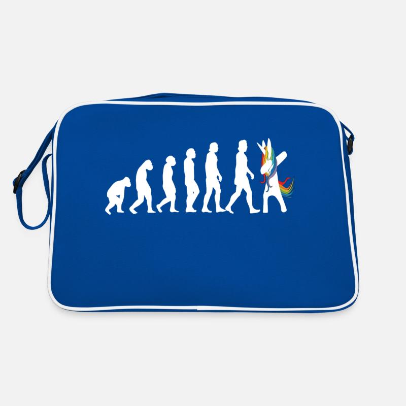 Evolution Einhorn das ist die Geschichte Retro Tasche