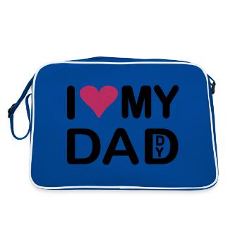J’aime mon papa J’aime mon papa - Sac Retro - bleu/blanc - Dos