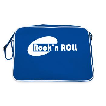 Rock Music Rock and Roll - Retro Bag - blue/white - Back