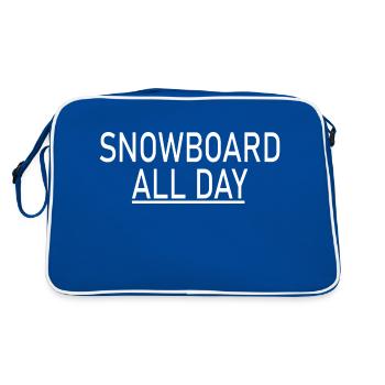 Snowboard Snowboarder - Sac Retro - bleu/blanc - Dos