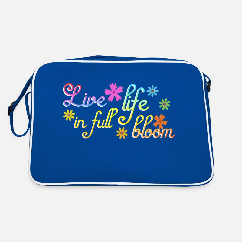 Live Life in Full Bloom idée cadeau original Sac Retro