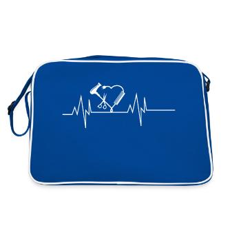Heartbeat coiffeur - Sac Retro - bleu/blanc - Dos