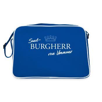 Burgherr Ummanz - Retro Tasche - Blau/Weiß - Hinten