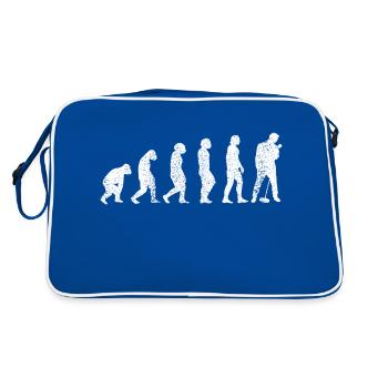 Singer Band Singing Hobby Singer Singing Musicians - Retro Bag - blue/white - Back