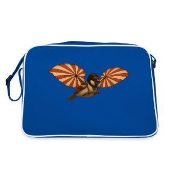 Moineau d’Ulm en tant que tailleur d’Ulm - Sac Retro - bleu/blanc - Dos