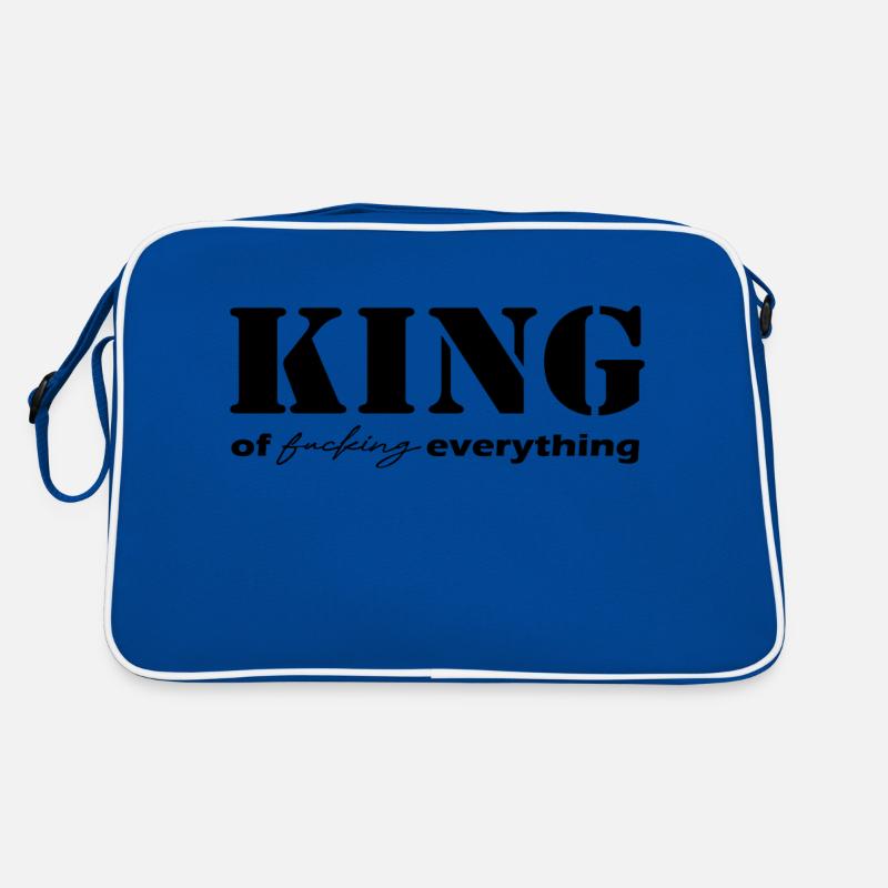 King everything Spruch black Retro Tasche