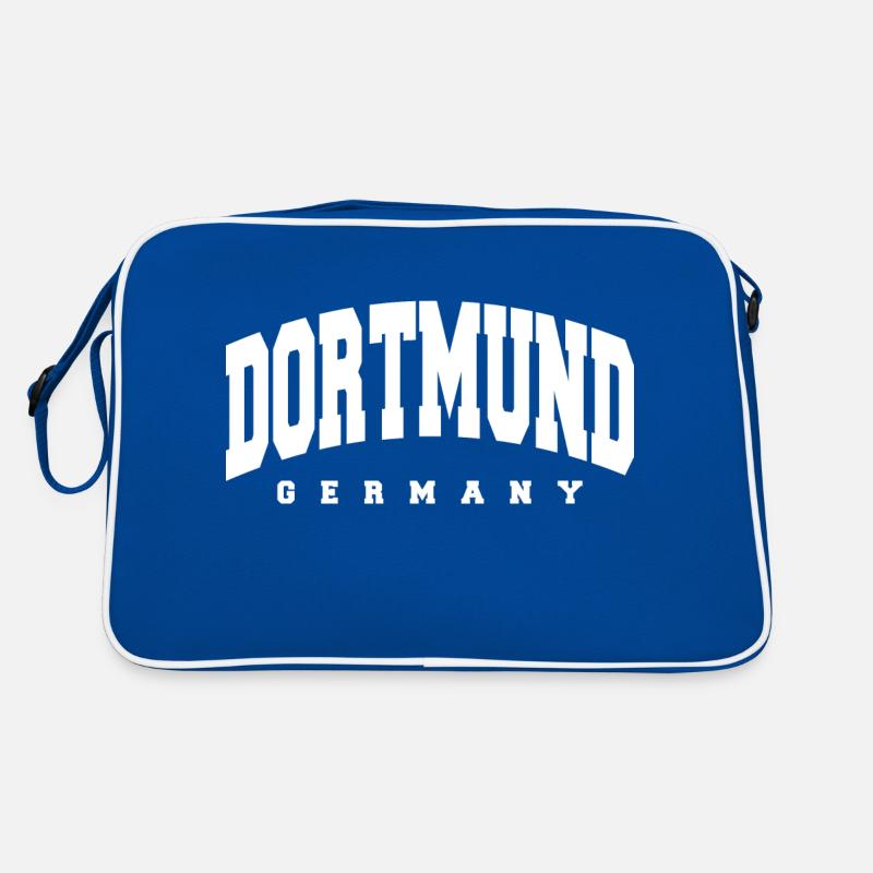 Dortmund - Retro Tasche - Blau/Weiß