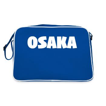 OSAKA WHITE - Retro Bag - blue/white - Back