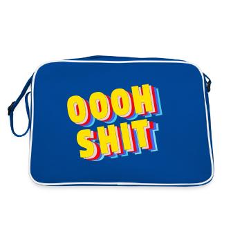 Oooh Shit - - Retro Bag - blue/white - Back