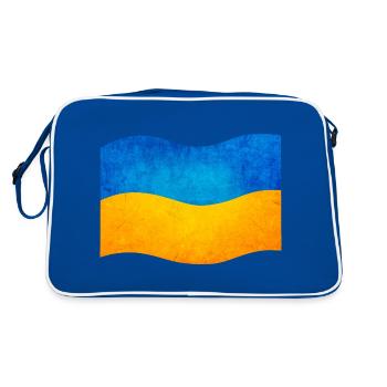 The flag of ukraine, ukrainian flag - Sac Retro - bleu/blanc - Dos