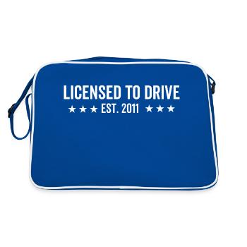 Licensed to Drive Est. 2011 - Retro Bag - blue/white - Back
