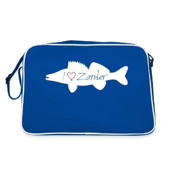 I Love Zander blanc transparent - Sac Retro - bleu/blanc - Dos