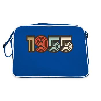 1955 retro vintage - Retro Bag - blue/white - Back