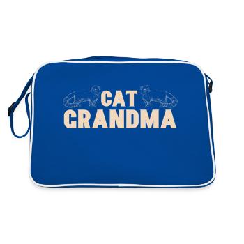 Chats Maman Chats Grand-mère Grand-mère Mère Maman Chat - Sac Retro - bleu/blanc - Dos