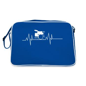 Drums Heartbeat - Retro Bag - blue/white - Back