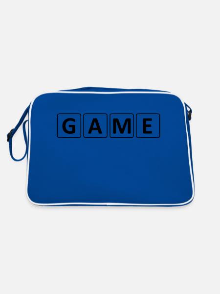 Game Gaming PC - Retro Tasche - Blau/Weiß - Hinten