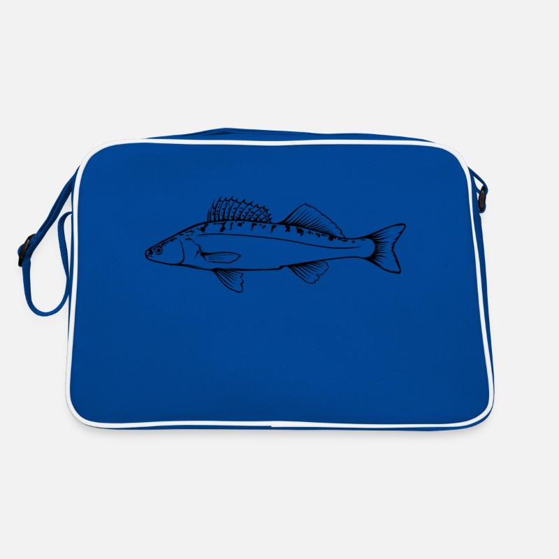 Zander Outline von Scuba.Style Retro Tasche