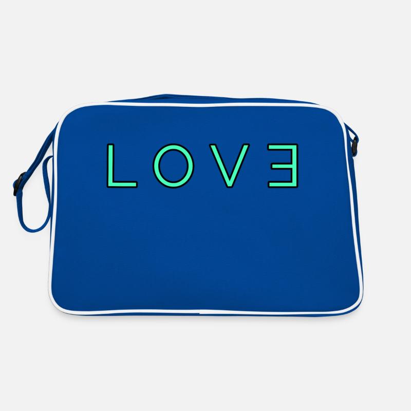 Love Logo Türkis Retro Tasche