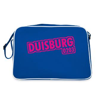 Duisburg - 0203 - Phone Code - NRW - Ruhrpott - Retro Bag - blue/white - Back