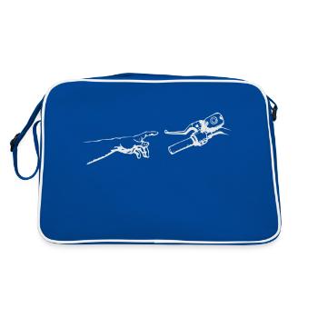 Création d’Adams pour les motocyclistes - Sac Retro - bleu/blanc - Dos
