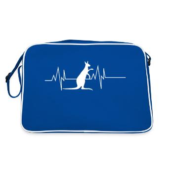 Kangourou Heartbeat - Sac Retro - bleu/blanc - Dos