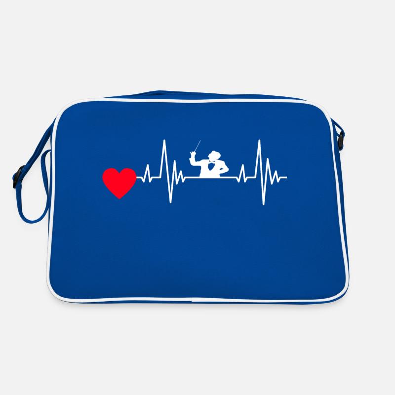 Dirigenten Dirigent Musik Dirigieren Geschenk - Retro Tasche - Blau/Weiß