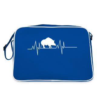 Boar Heartbeat - Retro Bag - blue/white - Back