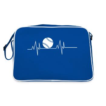 Softball Heartbeat - Retro Bag - blue/white - Back