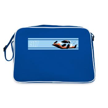 917 LM - Retro Tasche - Blau/Weiß - Hinten