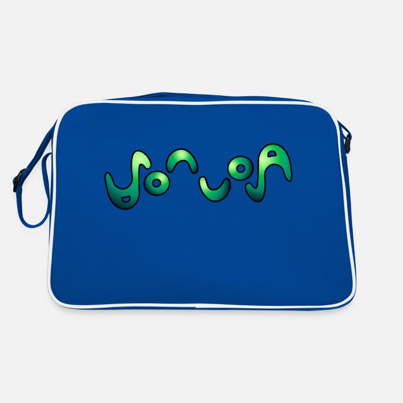 Sonja - Retro Tasche - Blau/Weiß