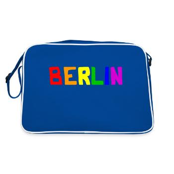 Berlin Arc-en-ciel Couleurs Gay Lesbienne Gay LGBT - Sac Retro - bleu/blanc - Dos