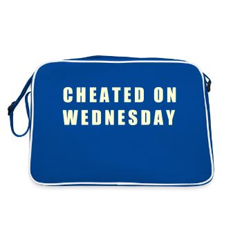 Seitensprung - Fremdgeher - Retro Tasche - Blau/Weiß - Hinten