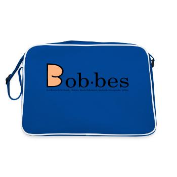 Bobbes Hintern Po - Retro Tasche - Blau/Weiß - Hinten