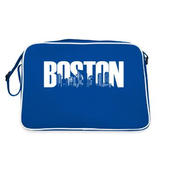 BOSTON États-Unis Massachusetts Skyline - Sac Retro - bleu/blanc - Dos