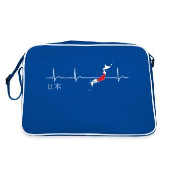 Nihon Heartbeat I Love Japan Flag - Retro Bag - blue/white - Back
