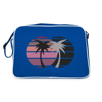 Palmiers de style rétro - Sac Retro - bleu/blanc - Dos