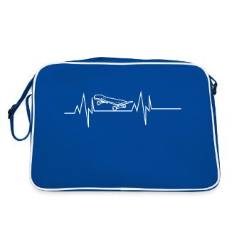 Rythme cardiaque du patineur - Sac Retro - bleu/blanc - Dos