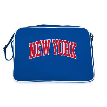 New York - Sac Retro - bleu/blanc - Dos