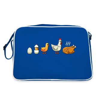 Poulets Evolution Poulet Poulet Gardien de poulet Poulets - Sac Retro - bleu/blanc - Dos