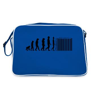 Evolution code à barres - Sac Retro - bleu/blanc - Dos