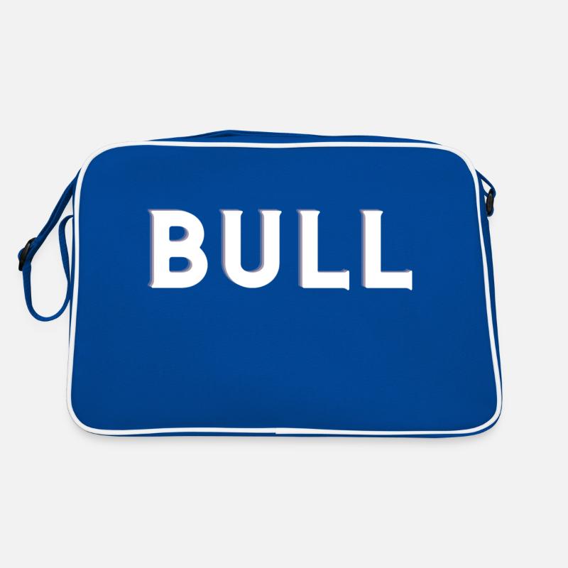 Taureau, Texte, Conception de logo, Sac Retro