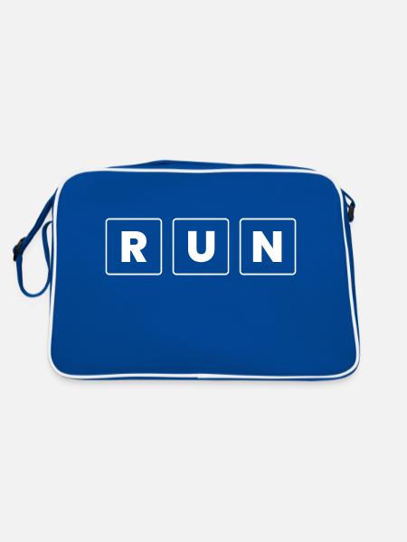 Triathlon Natation Vélo Run Marathon - Sac Retro - bleu/blanc - Dos