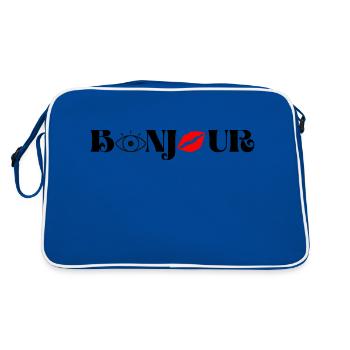 Bonjour - Sac Retro - bleu/blanc - Dos