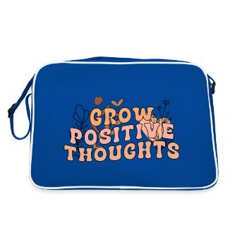 Grow Positive Thoughts - Retro Bag - blue/white - Back