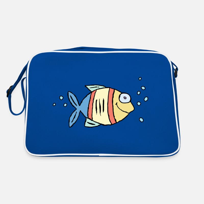 Poisson Cichlide Eau Mer Graffiti Dessin Sac Retro